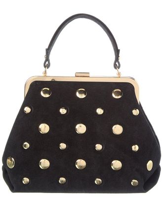 Persaman New York Suede Studded Satchel
