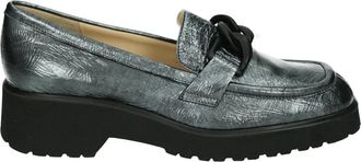 Brunate Grijze Instappers met Leren Zool - Dames - Loafers - Grijs - 40 EU - Leer - Schoenen