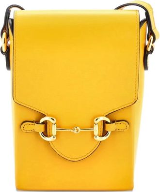 Gucci Horsebit 1955 leren mini-crossbodytas - Geel