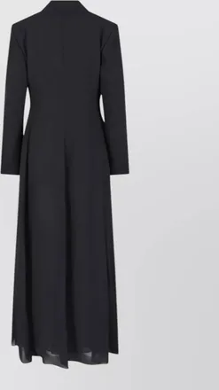 Maison Margiela long coat button detail sheer overlay