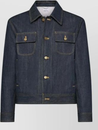 Thom Browne utility jacket back strap japanese denim