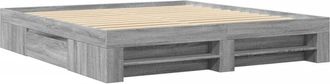 vidaXL Estructura de cama sin colchón gris Sonoma 180x200 cm Vidaxl