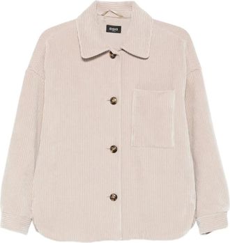 Marella Andy corduroy shirt jacket - women - Fabric - 44 - Neutrals