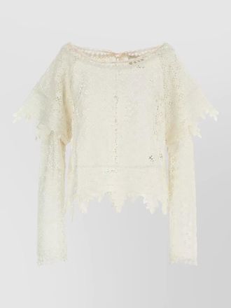 Isabel Marant hyliana lace knit sweater long sleeves