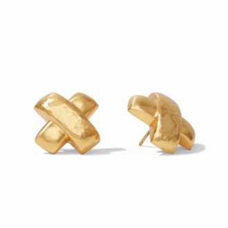 Julie Vos Womens Catalina X Earring In Gold