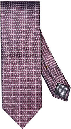Eton Geometric Jacquard Silk Tie in Dark Purple at Nordstrom