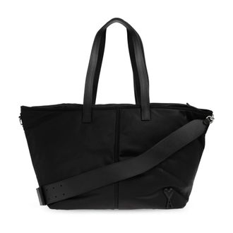 Ami Tote Bags, unisex, Black, Size: ONE SIZE Marcel Small Shopping Bag