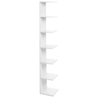 Beliani Estanter&iacute;a De Pared Colgante Tablero De Part&iacute;culas 6 Niveles Blanco Eston