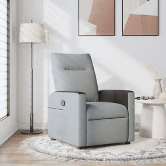 vidaXL Sill&oacute;n Reclinable De Tela Gris Claro Vidaxl