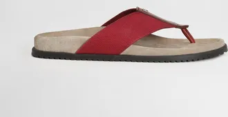 Dolce & Gabbana Logo Flip Flops - Man Sandals And Slides Red 41.5