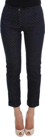 Dolce & Gabbana Polka Dot Capri Jeans - Dames - Slim Fit Broeken - Zwart - XS - Katoen - Broeken
