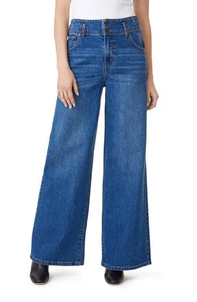 Habitual Easton Wide Leg Jeans in Lagoon at Nordstrom, Size 28