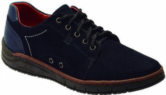 Lobo Solo Mens 9317 Oxford In Navy Blue Nubuck