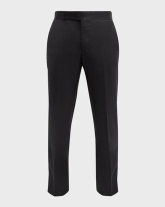Giorgio Armani Men & apos;s Tonal Wool-Blend Tuxedo Pants
