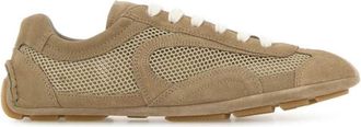 Prada Beige Lace Up Sneakers