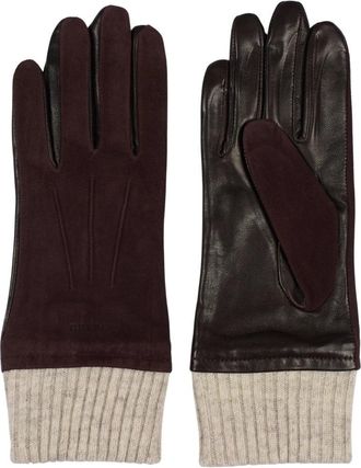 Howard London Leather Gloves Leah - Dames - Handschoenen - Bruin - 7 IN - Wol - Accessoires