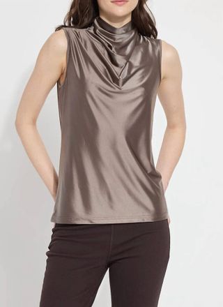 Lyss&eacute; Irina Satin Jersey Top In Ash