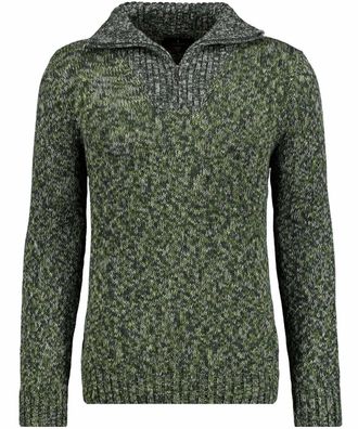 Ragman Troyer RAGMAN, Herren, Gr. 52, dunkelgr&uuml;n, 393, 100% Baumwolle, hoch geschlossener Ausschnitt, Pullover Troyer