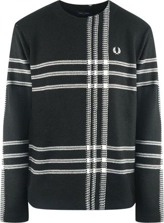 Fred Perry Tartan trui voor volwassenen (Zwart, Wit)