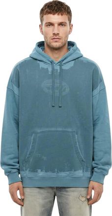 Diesel Blue Relaxed Logo Hoodie