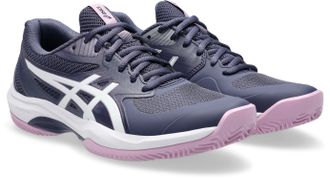 Asics Tennisschuh ASICS GAME FF CLAY, Damen, Gr. 40, weiss (indigo fog, wei&szlig;), Synthetik, Textil, Schuhe Tennisschuh, Sandplatzschuhe f&uuml;r Aschepl&auml;tze