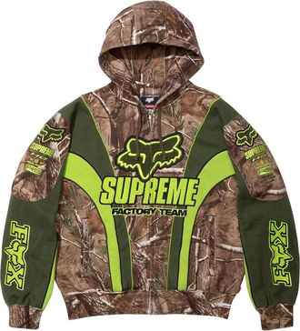 SUPREME x Fox Racing Zip Up Hooded Sweatshirt Realtree AP Camo FW25SW59-REALTREE-AP-CAMO