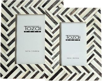 Tozai Home Twos Company Set Of 2 Braided Photo Frames