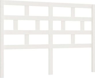 vidaXL Bed Headboard White 146x4x100 cm Solid Wood Pine Vidaxl