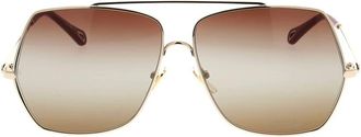 Chlo&eacute; Geometrische Zonnebril - unisex - Zonnebrillen - Geel - ONE Size - Accessoires