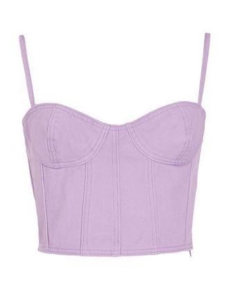 8 by YOOX ORGANIC COTTON DENIM BUSTIER