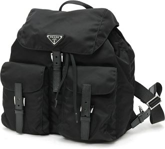 Prada Black Fabric Saffiano Backpack (Pre-Owned)