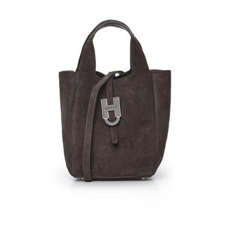 Hogan Trend Mini Shopping Bag - Dames - Tassen - Bruin - Maat: ONE Size Zijde