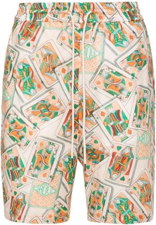 Dr&ocirc;le de Monsieur Le Short Jeu de Cartes - Heren - Korte Broeken - Veelkleurig - S - Katoen - Korte Broeken