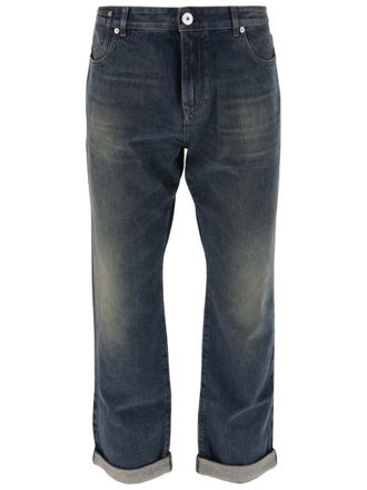 Balmain Navy Blue Mid Rise Jeans
