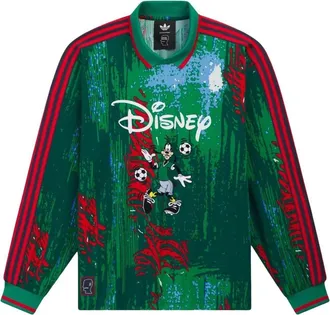 adidas x Brain Dead x Disney Long Sleeve Jersey Asia Sizing Red Bold Green Blue KR5177