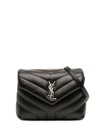 Saint Laurent Borsa a tracolla Toy LouLou in pelle con monogramma 2022 - Nero