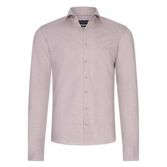 Cavallaro Overhemden, Heren, Beige, L, Beige Business Overhemd