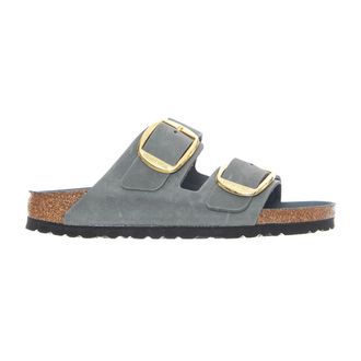 Birkenstock Sliders, female, Gray, Size: 10 US Arizona Big Buckle HEX Narrow Fit