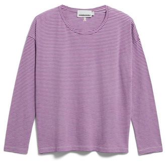 Armedangels Xianaa Lovely Stripes Longsleeve f&uuml;r Damen | rosa