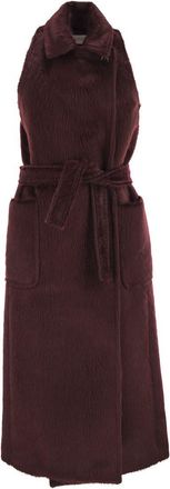 Max Mara Womens Abbozzi1234 - Sleeveless Coat In Alpaca And Wool - Brown - Size EU 36 (Womens)