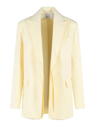 Sportmax Tenuta Blazer In Light Yellow Viscose Blend