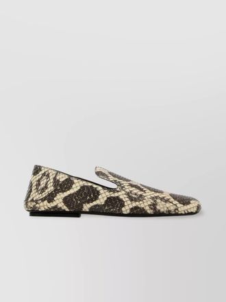 Bottega Veneta anaconda leather slippers