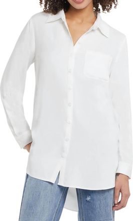 Tribal Wyler Roll Up Sleeve Shirt In White
