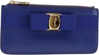 Ferragamo Pre-owned Wallets, female, Blue, Size: ONE SIZE Pre-owned Leather Wallet