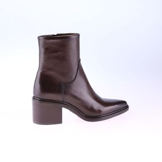 Mjus Leren bottines met scherpe top