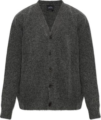 A.P.C. Wol Cardigan - Heren - Vesten - Grijs - 2XL - Wol - Truien & Vesten