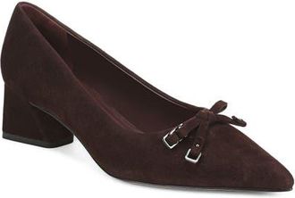 Franco Sarto Racer Faux Leather Pump in Dark Brown Suede at Nordstrom, Size 8.5