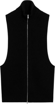Maison Margiela Gilet - Dames - Bodywarmers - Zwart - S - Wol - Jassen