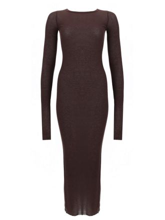 Rick Owens Long Sleeved Midi Dress