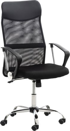 Clp Silla de oficina giratoria regulable en Simil cuero Negro